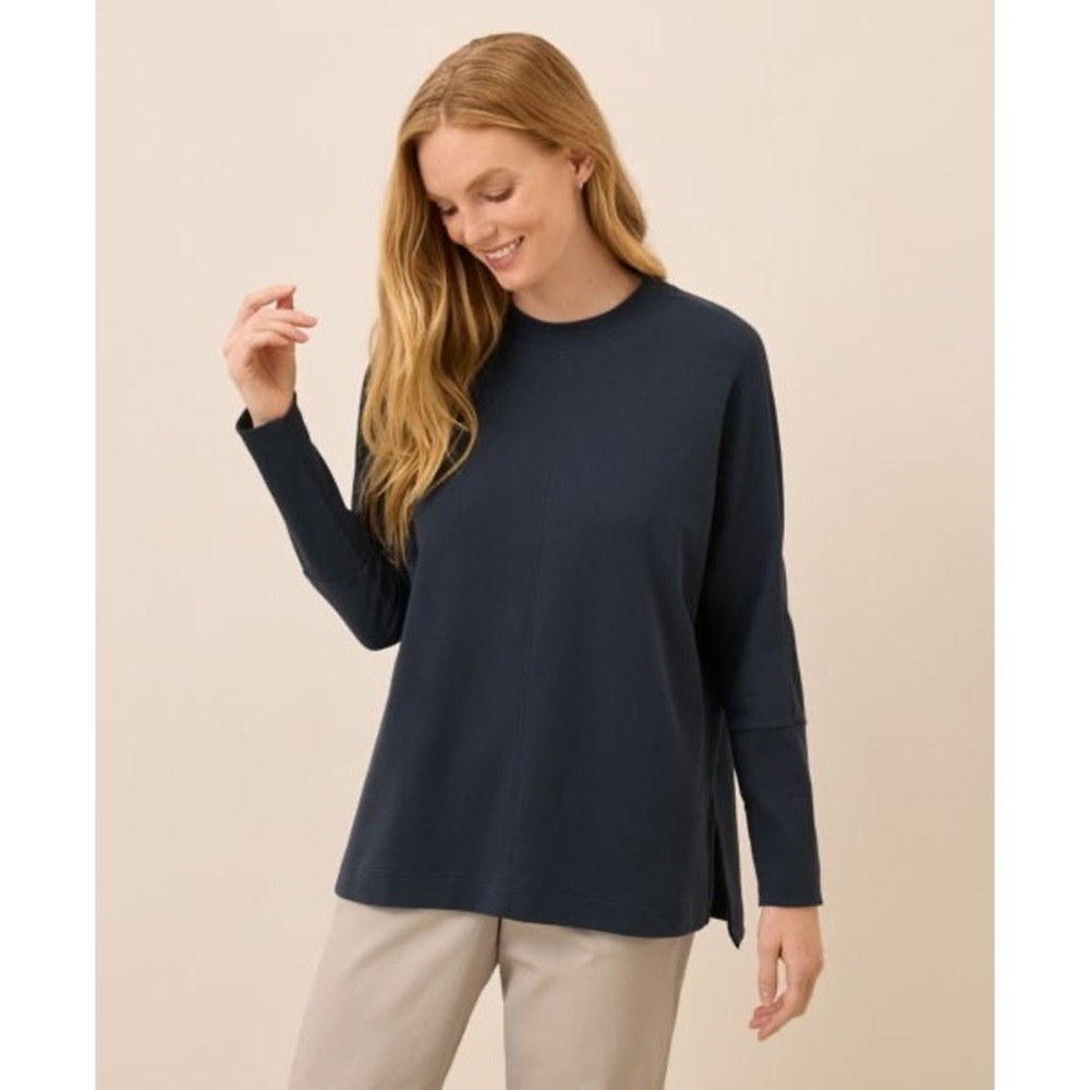 Pact Airplane Long Sleeve Poncho Navy Blue Organic Cotton XL XXL